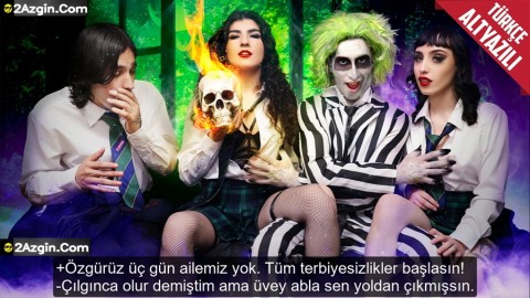 Hafta Sonu Evde Kimse Yok Üvey Kardeşler Topluluğunun Sikişmeden Uyumaya Niyetleri Yok